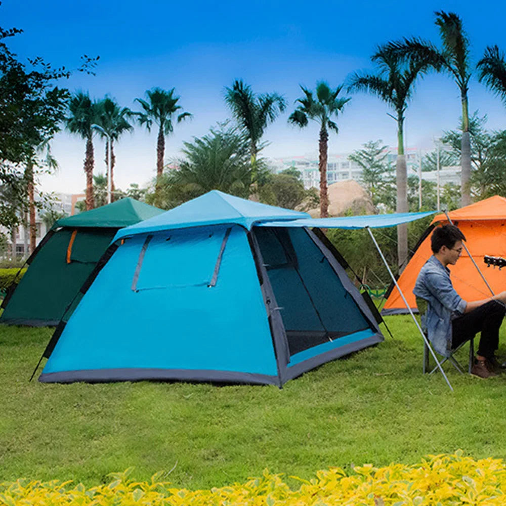 3-4 Person Instant Setup Camping Tent – Waterproof Pop-Up Tent with Skylight & Vestibule