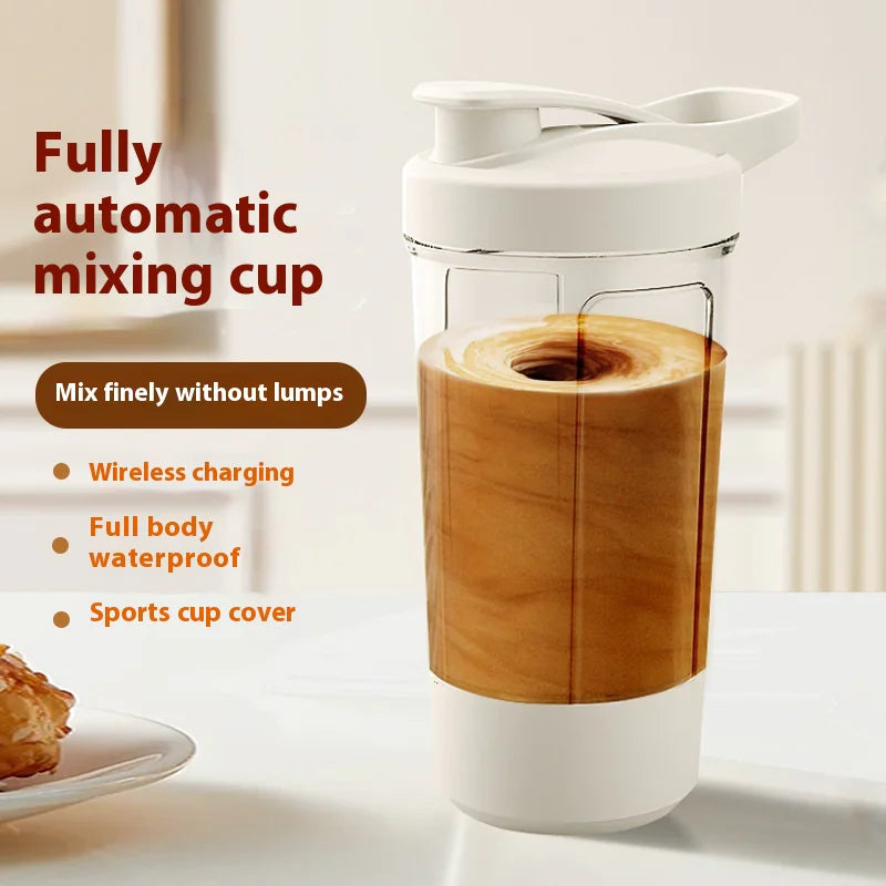 Electric Protein Shaker Bottle 400ML – USB Rechargeable Blender Cup