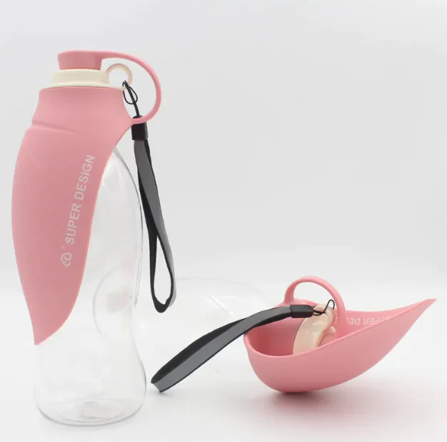 Pet Flip Cup Portable Water Bottle – 580ml, Silicone & ABS