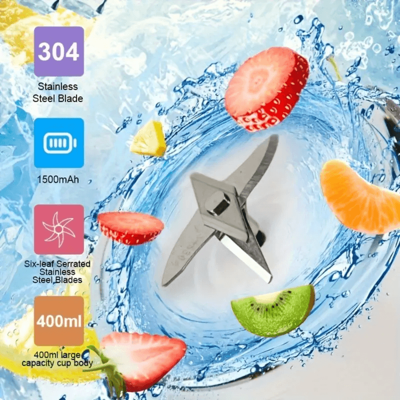 Portable USB Juicer Blender for Smoothies, Shakes & Juices