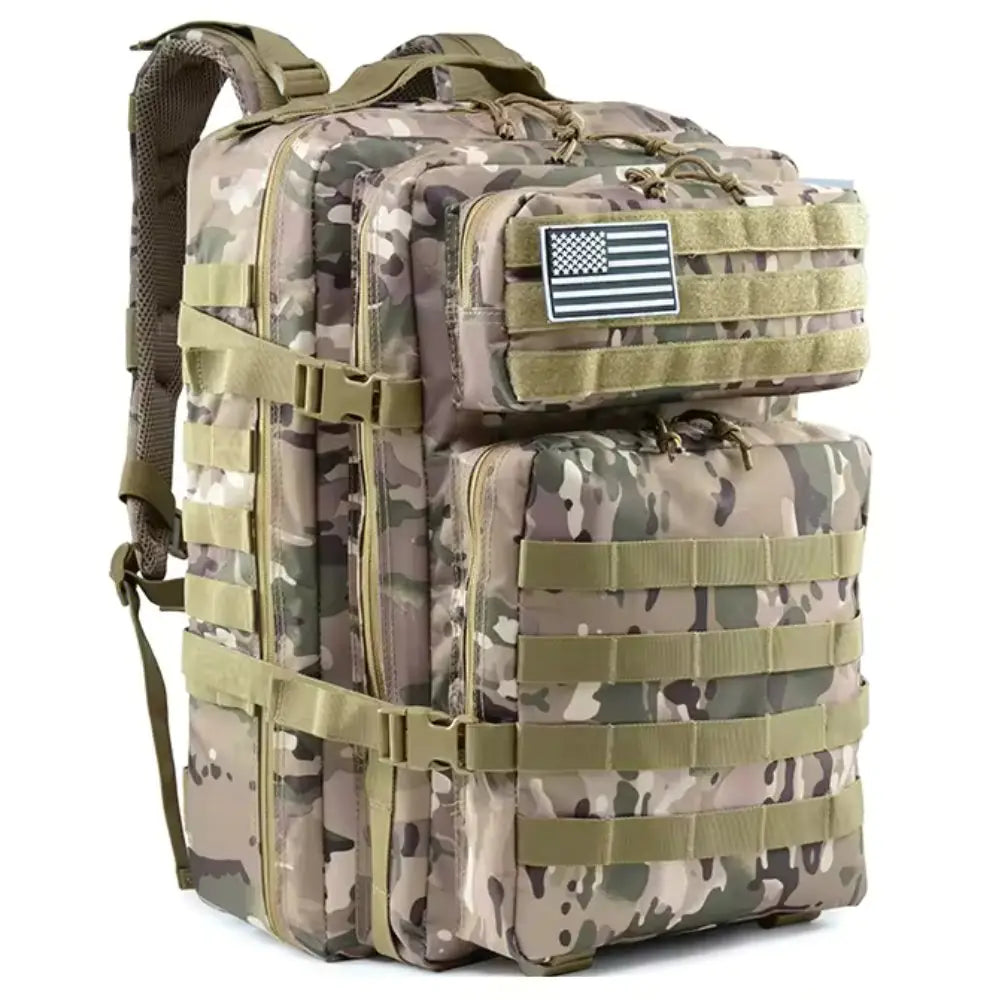 42L Tactical Backpack with USA Patch | Military Hiking & Camping Pack