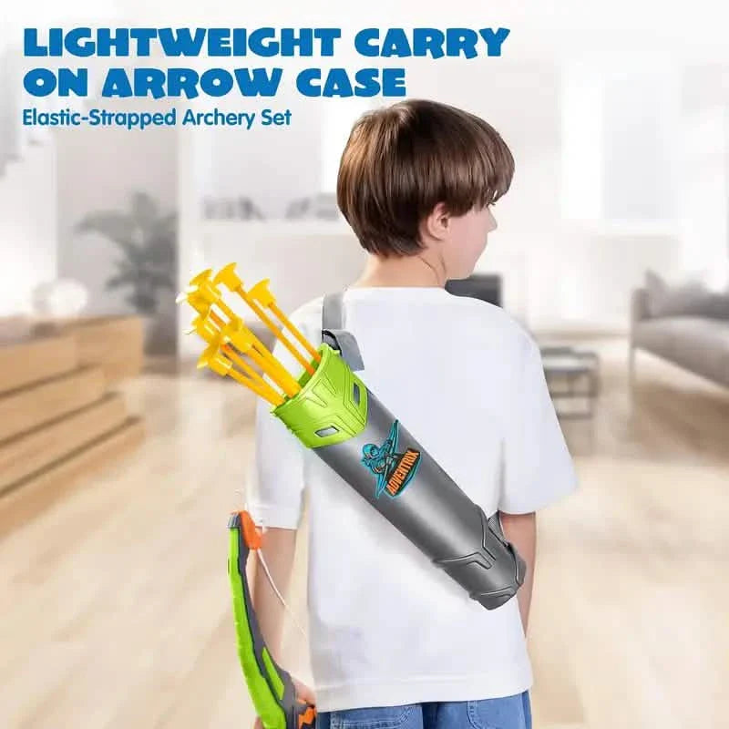 Light-Up Archery Play Kit with Suction Cup Arrows (Blue/Green)