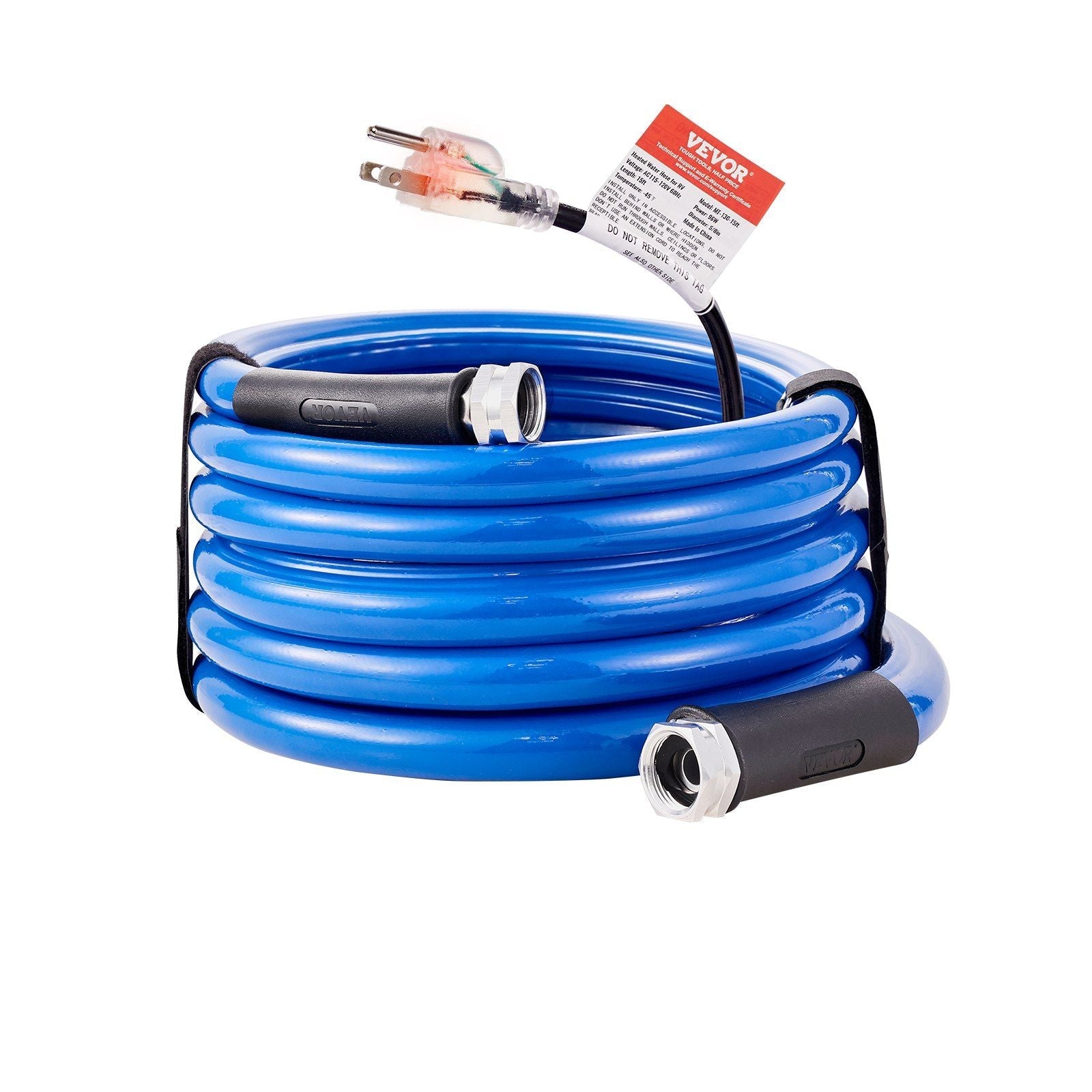 15ft Heated Water Hose 5/8" I.D. with 3/4" GHT Adapter