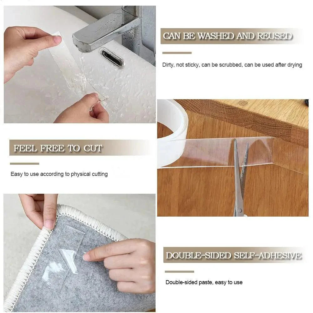 Double Sided Magic Transparent Reusable Waterproof Tape