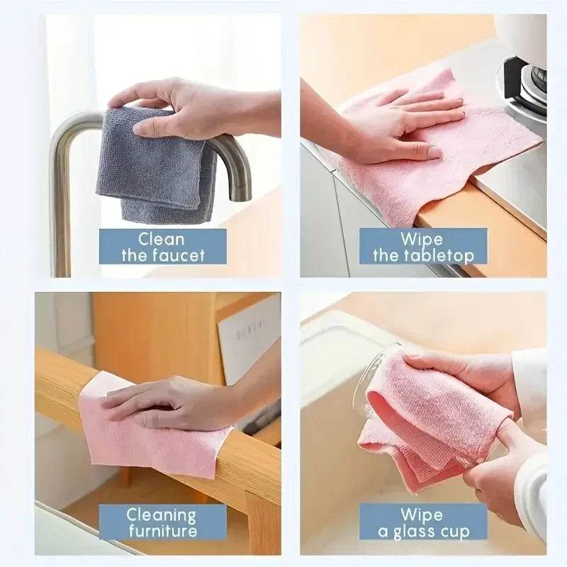 Reusable Microfiber Kitchen Towels - 1 Roll of 20 Sheets