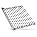 18L Foldable Silicone Drainer Rack | Kitchen Sink Drain Shelf for RV & Camping