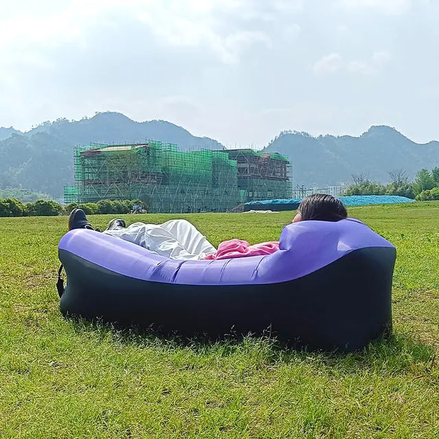 Inflatable Lounger Sofa Bed – Portable Air Couch for Camping, Beach & Outdoor Use