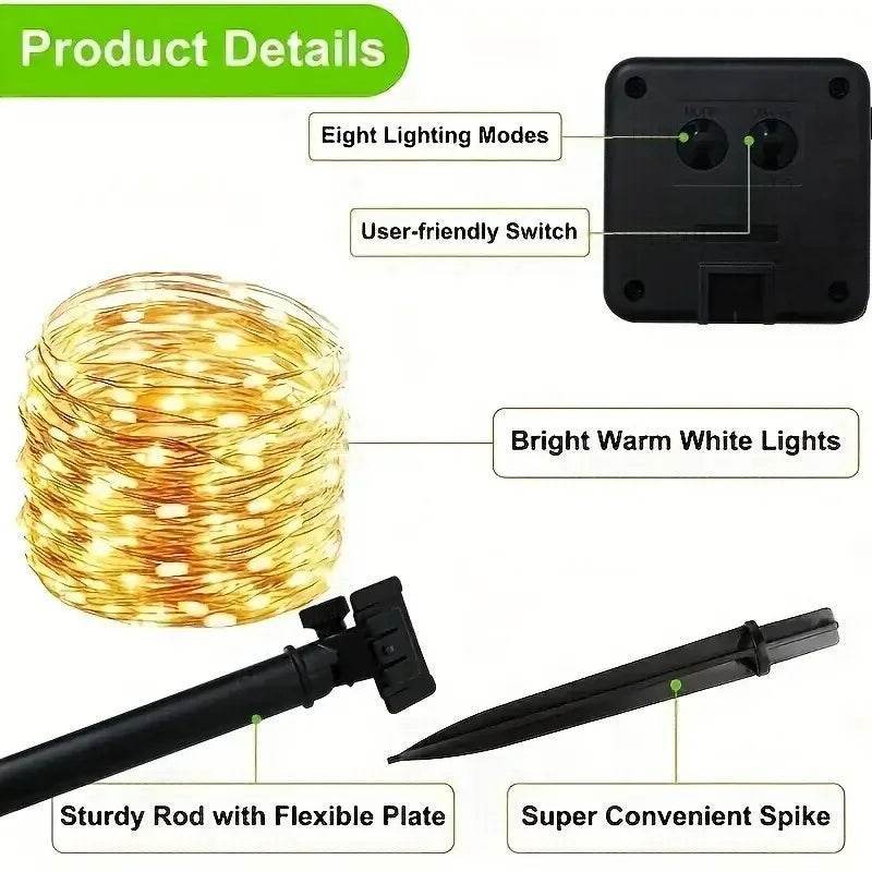 Waterproof Solar Fairy String Lights