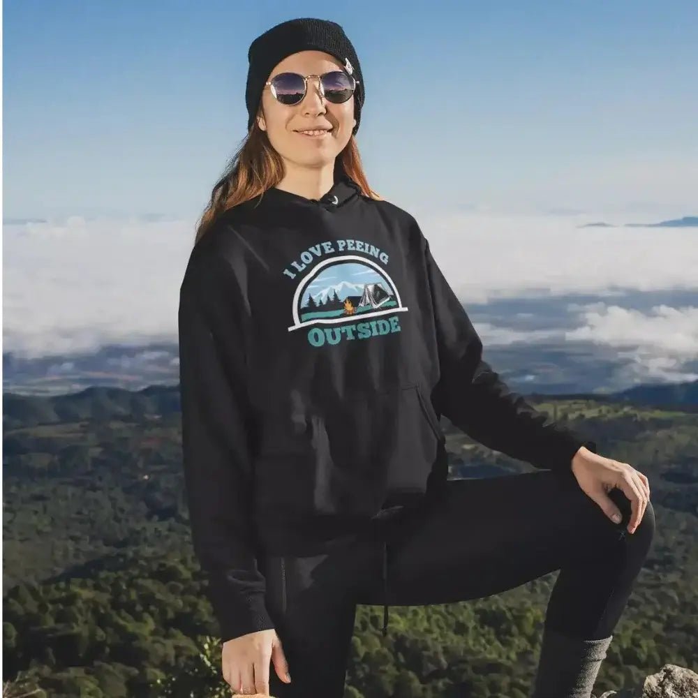 I Love Peeing Outside Adult Women Fleece Hoodie