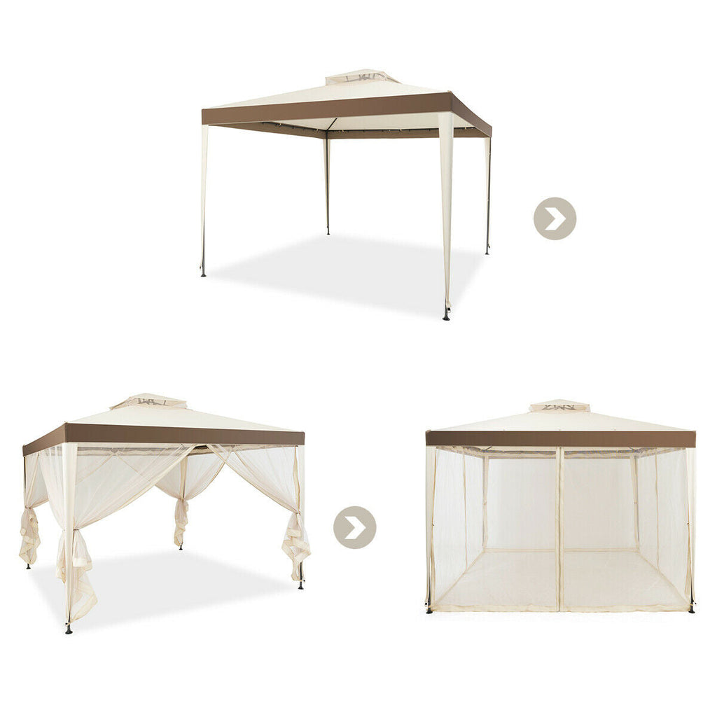 Canopy with Mosquito Netting-Beige