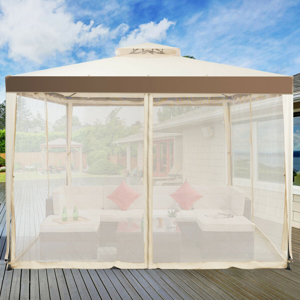 Canopy with Mosquito Netting-Beige