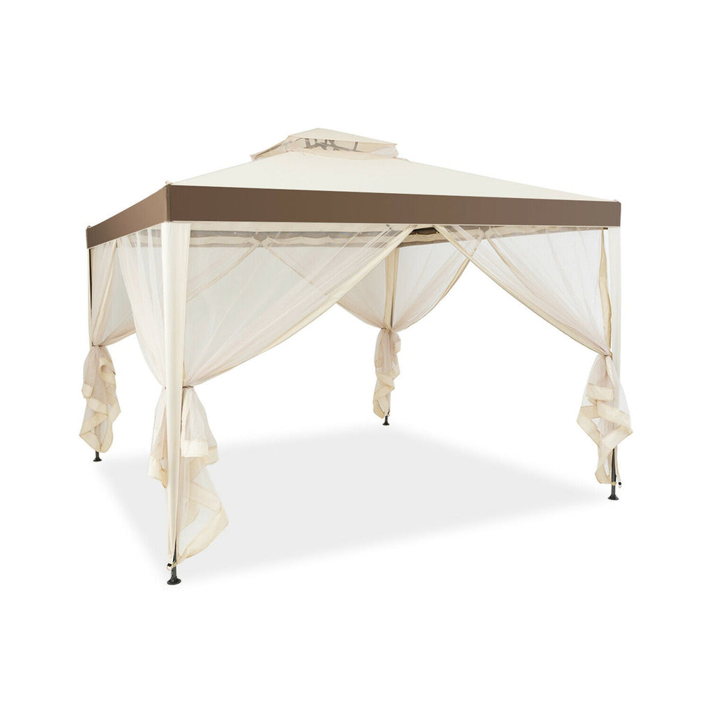 Canopy with Mosquito Netting-Beige