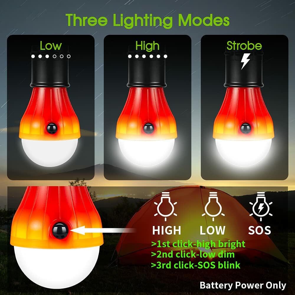 Doukey Portable LED Camping Lantern 4 Pack