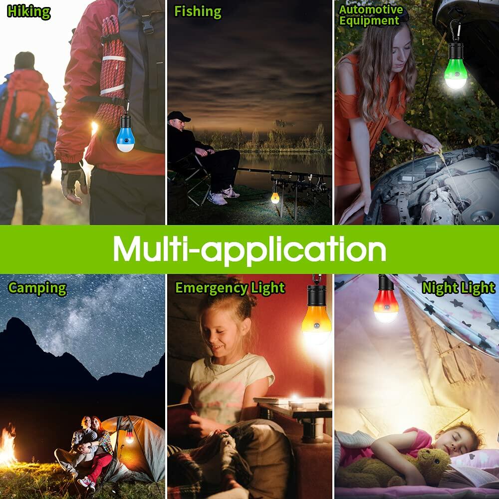Doukey Portable LED Camping Lantern 4 Pack