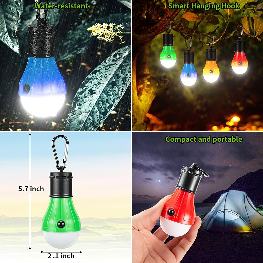Doukey Portable LED Camping Lantern 4 Pack