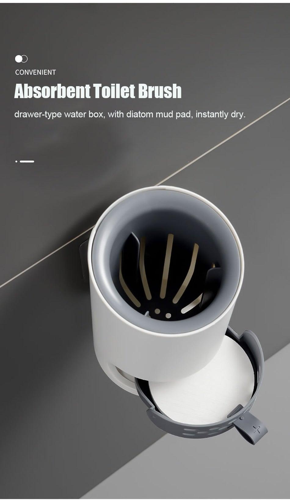 Wall-Mounted Toilet Brush