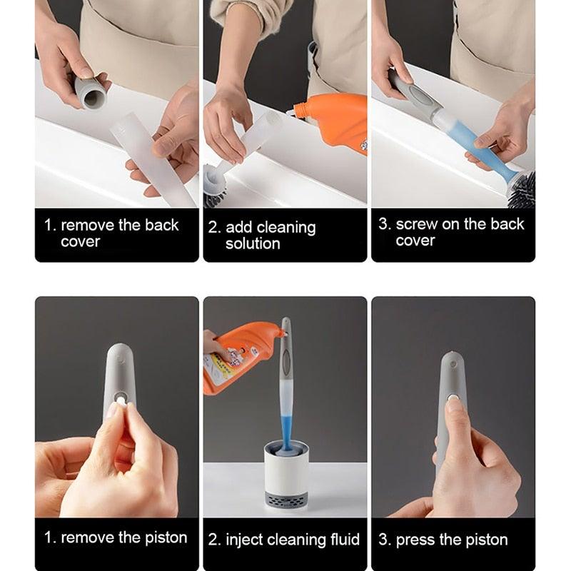 Wall-Mounted Toilet Brush