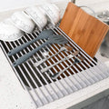 Over the Sink Multipurpose Roll-Up Dish Drying Rack