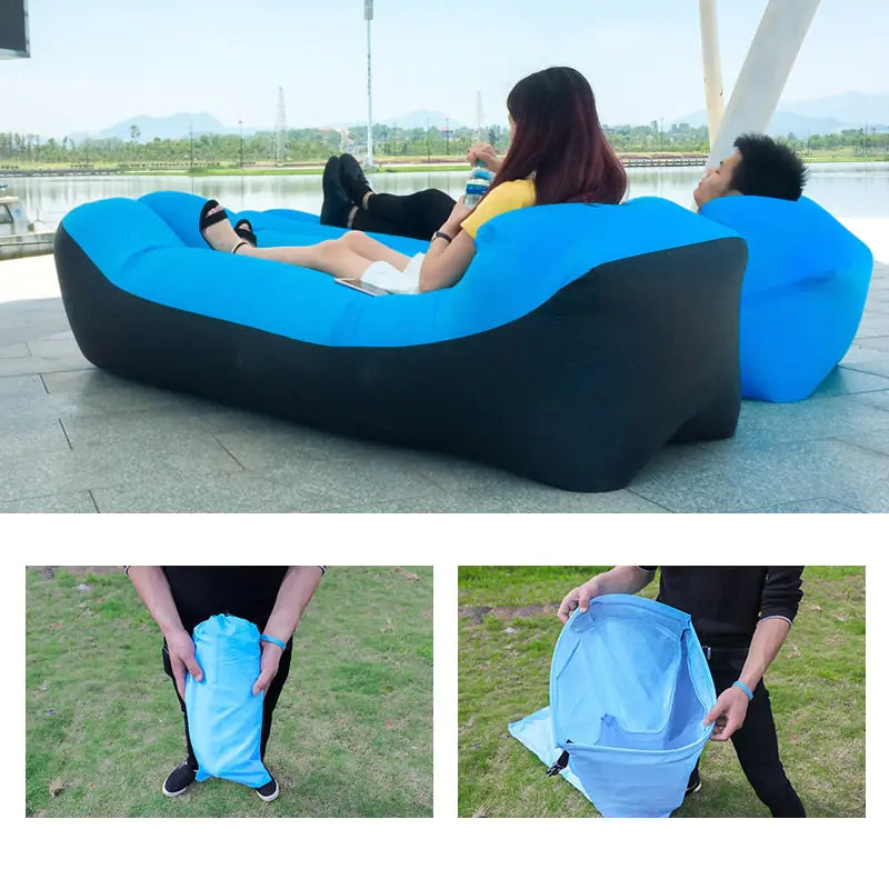 Inflatable Lounger Sofa Bed – Portable Air Couch for Camping, Beach & Outdoor Use