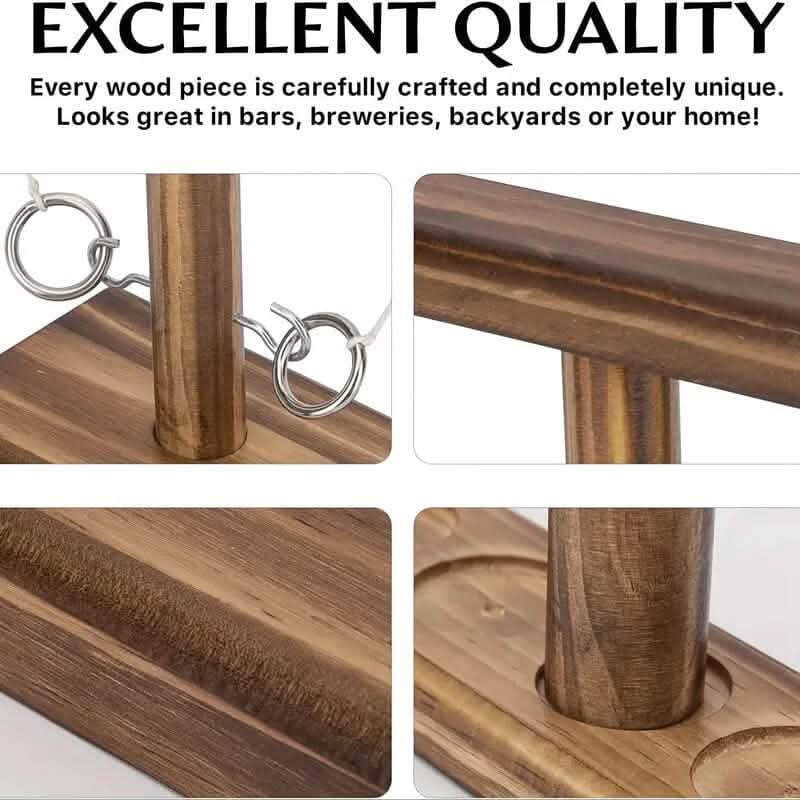 Ultimate Wooden Ring Toss Hook and Ring Indoor Combat Game
