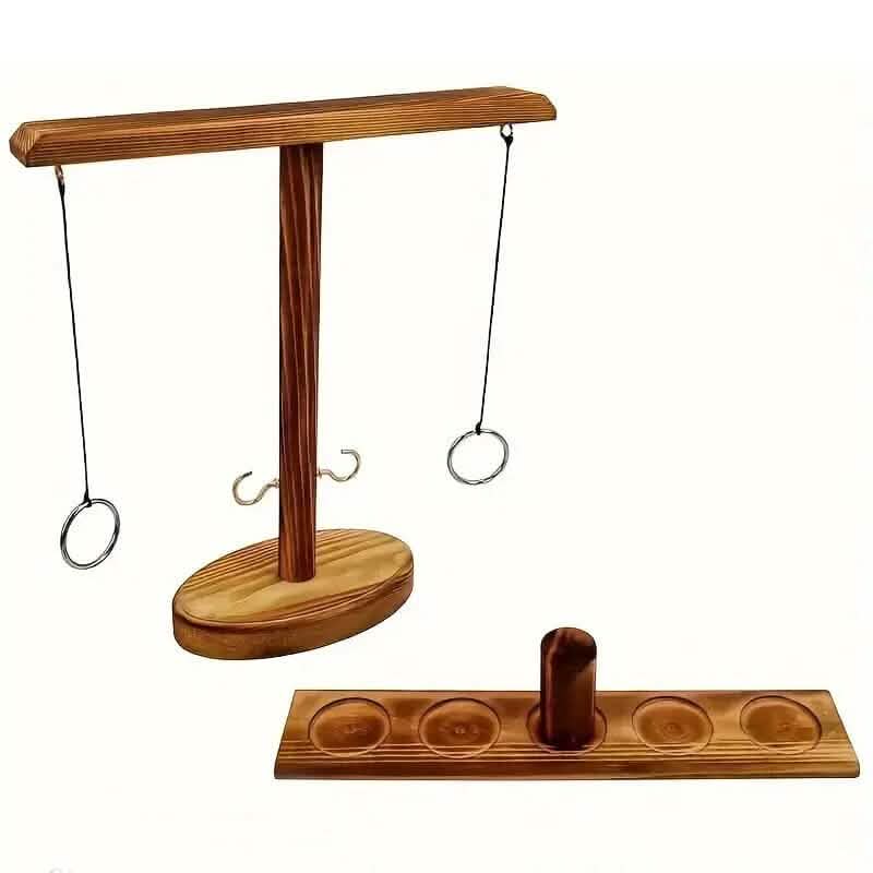 Ultimate Wooden Ring Toss Hook and Ring Indoor Combat Game