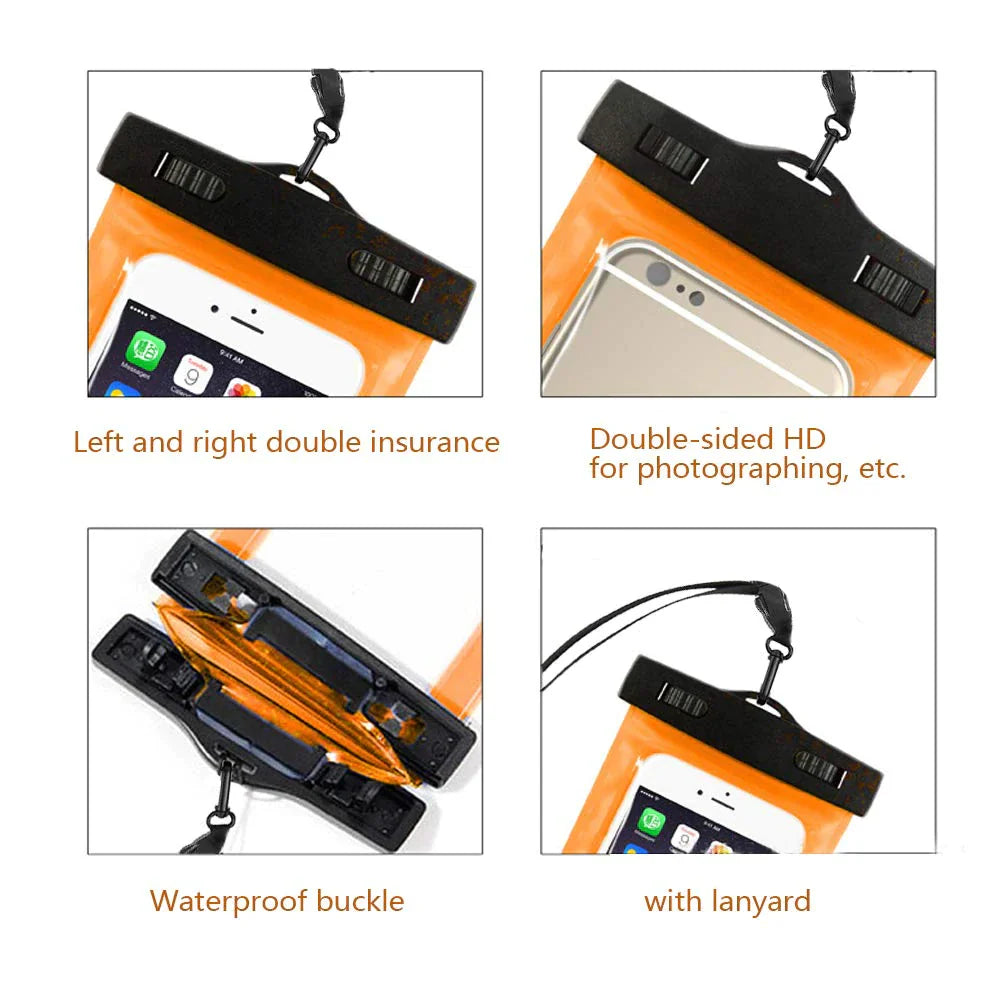 Waterproof Floating Phone Pouch Dry Bag | 3-Pack for Camping & Water Sports